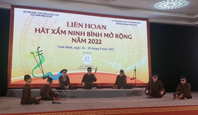 Câu lạc bộ hát xẩm Tâm Việt tham gia Liên hoan hát Xẩm Ninh Bình mở rộng